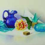 "Tulip & Blue Origami"